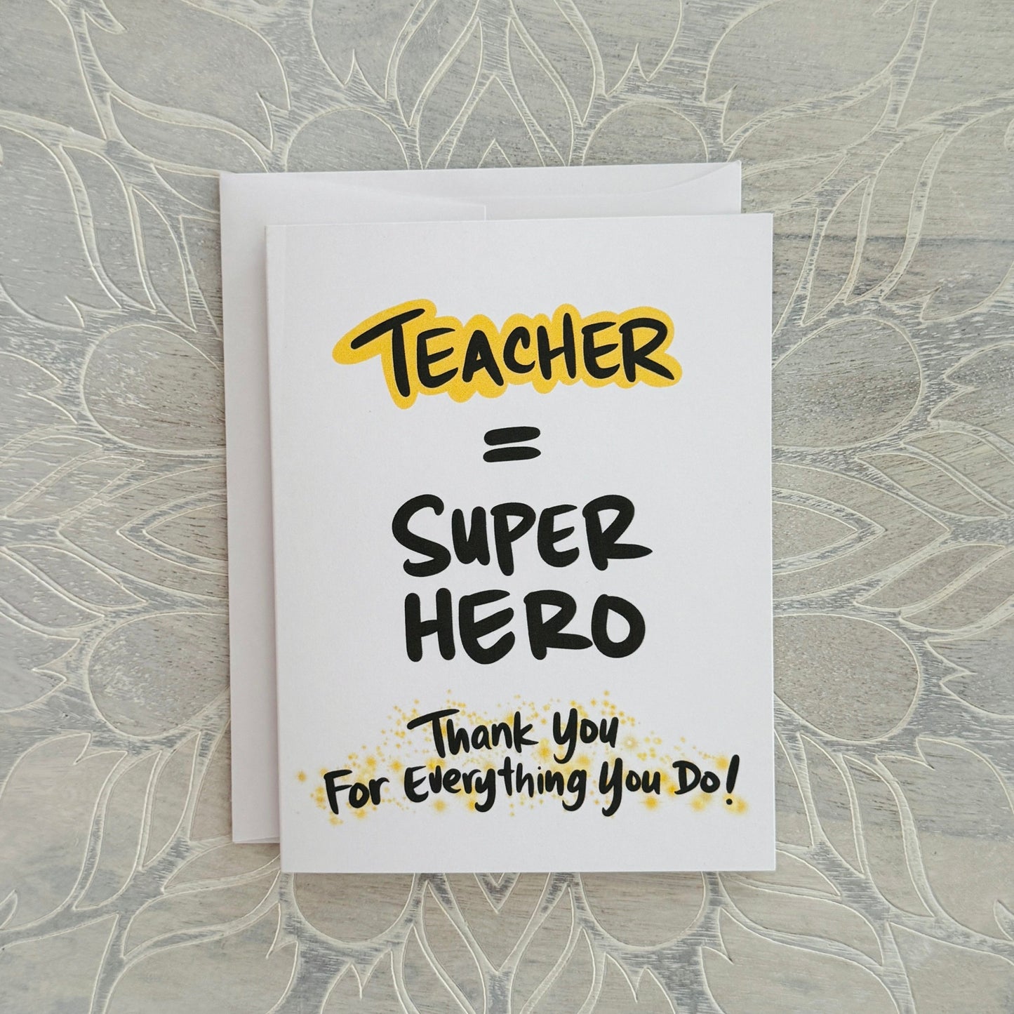 Teacher Super Hero greeting card